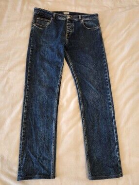 KENZO Paris 32 X 31 Button Fly Jeans Medium Wash Slim Fit.